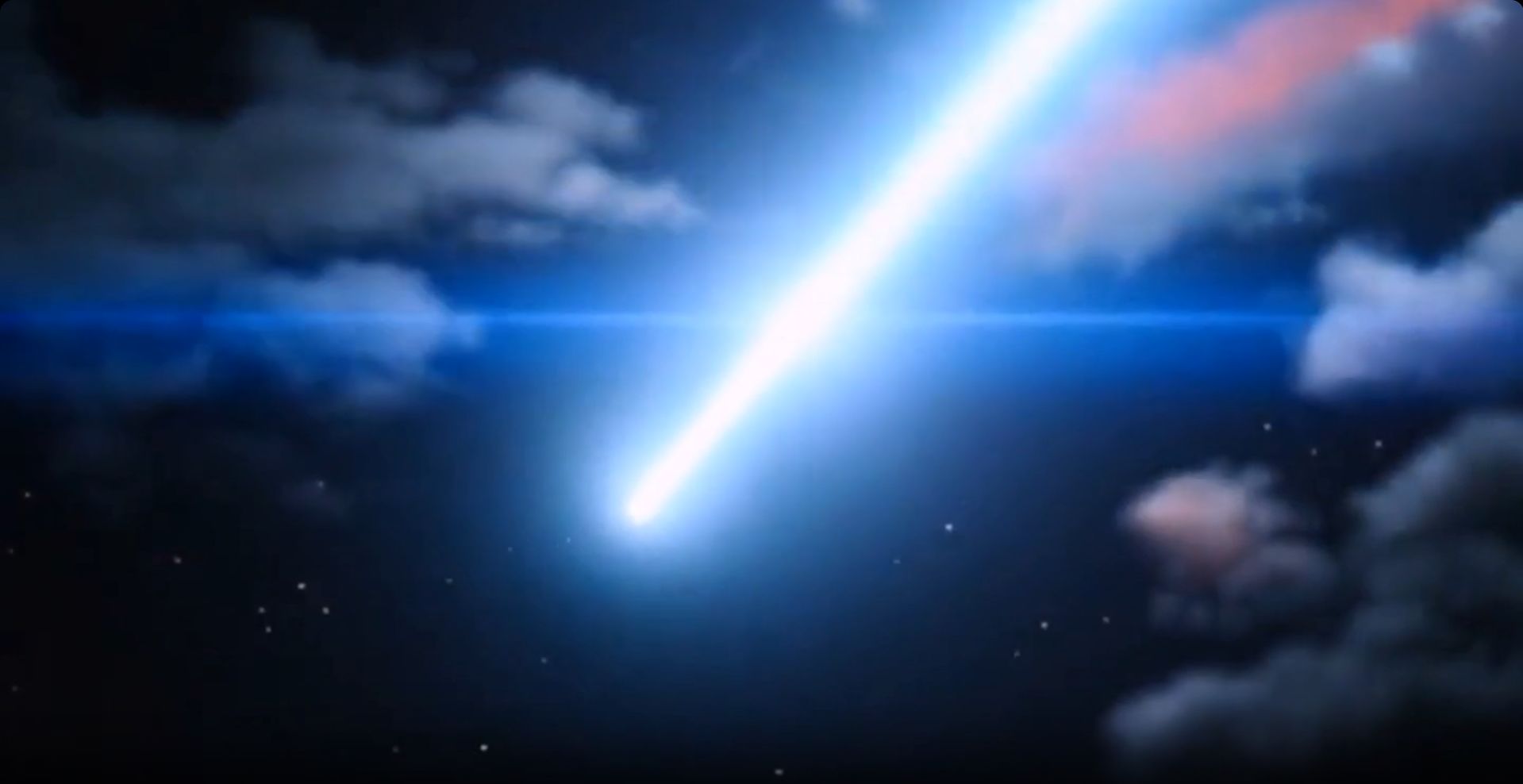 Cometa Halley cruzando o céu